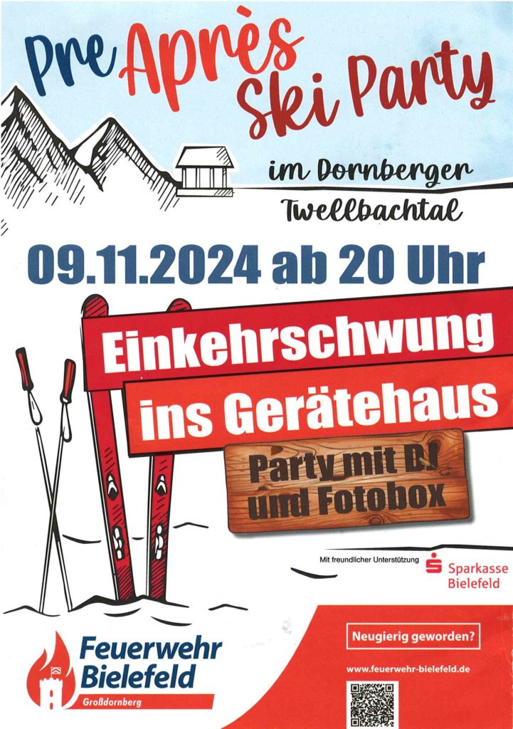 Einladungsflyer Pre Apre Ski Party 2024